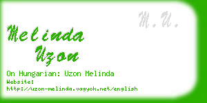 melinda uzon business card